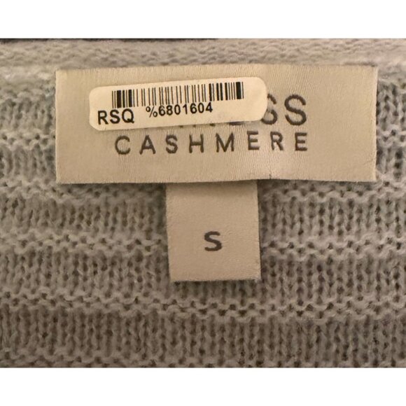 Kinross Cashmere Sweater S Ribbed V Neck Powder Blue Minimalist 100% Cashmere - Picture 5 of 6